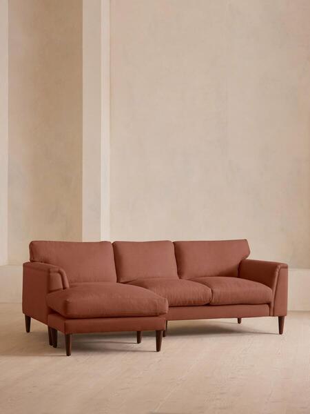  Soho Home Reya Chaise End Sofa, Linen, Sienna 