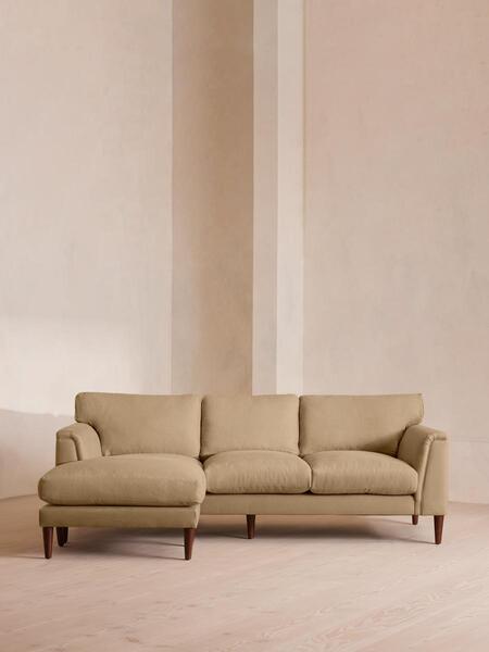  Soho Home Reya Chaise End Sofa, Linen, Wheat 