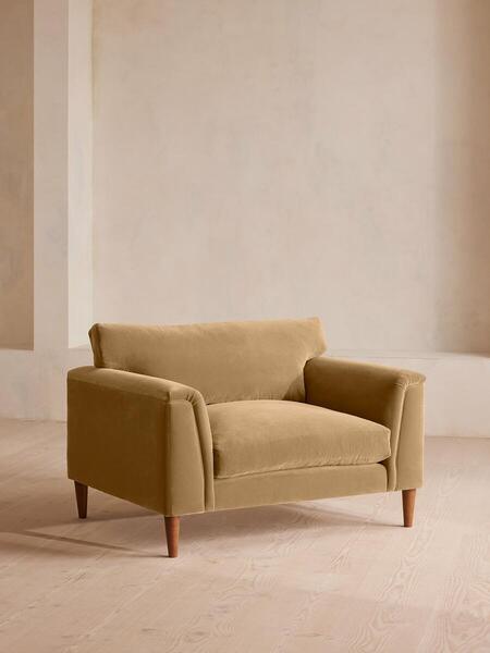  Soho Home Reya Loveseat, Velvet, Camel 
