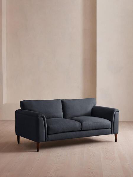  Soho Home Reya Two Seater Sofa, Linen, Indigo 