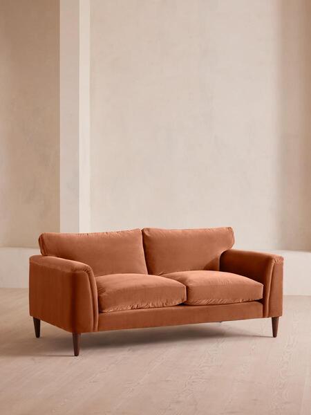  Soho Home Reya Two Seater Sofa, Velvet, Antique Rose 