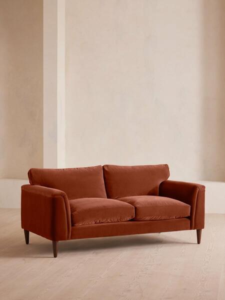  Soho Home Reya Two Seater Sofa, Velvet, Rust 