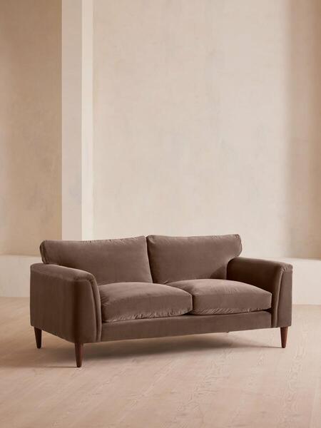  Soho Home Reya Two Seater Sofa, Velvet, Taupe 
