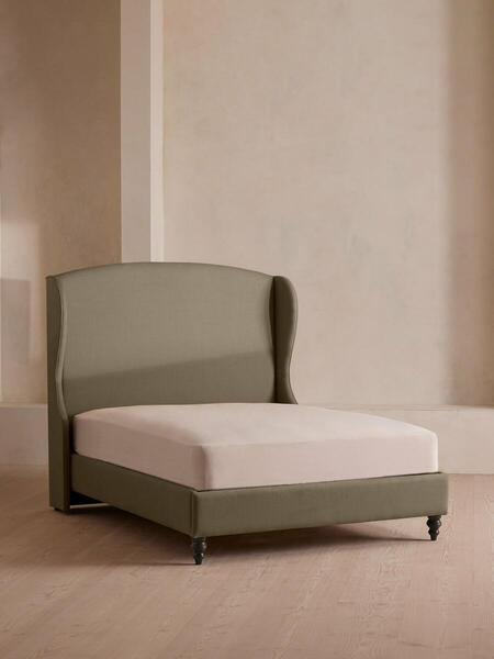  Soho Home Rivas Bed, Emperor, Linen, Sage 