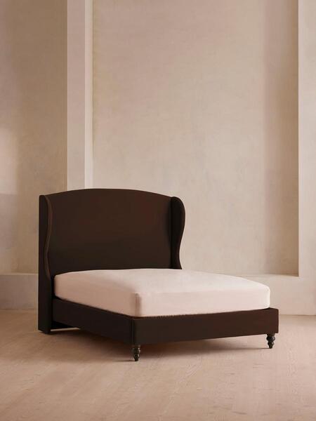  Soho Home Rivas Bed, Emperor, Velvet, Chocolate 