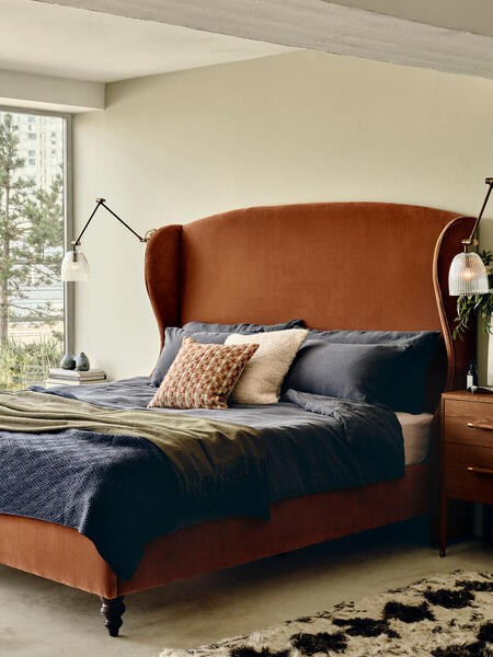  Soho Home Rivas Bed, Super King, Velvet Rust 