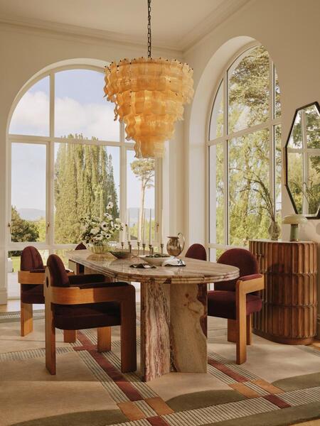  Soho Home Rosaline Dining Table, Rosso Orobico 