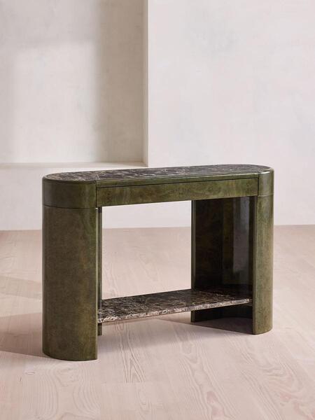  Soho Home Siya Console, Dark Emperador Marble 