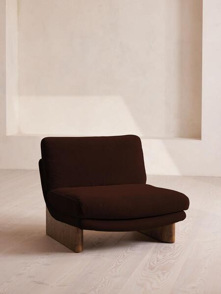  Soho Home Tellis Chair, Velvet, Chocolate, Uk 