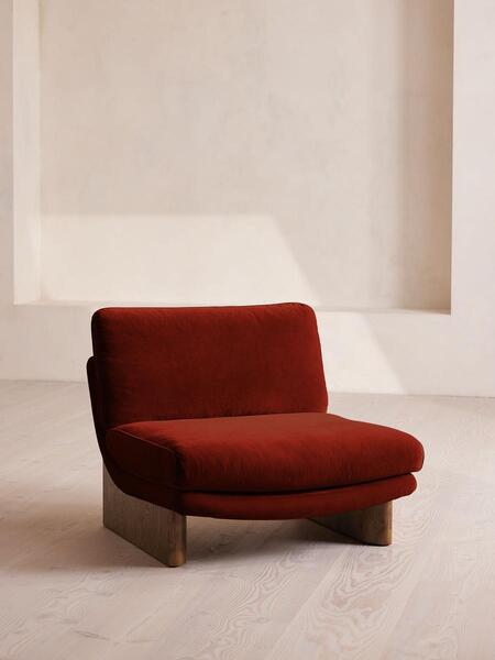  Soho Home Tellis Chair, Velvet, Rust, Uk 