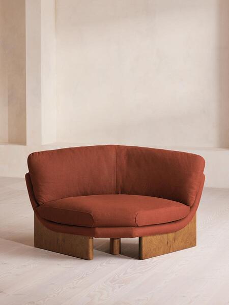  Soho Home Tellis Corner Chair, Linen, Sienna, Uk 