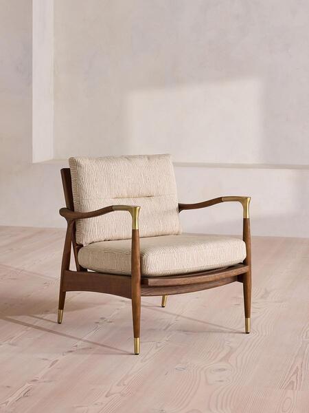  Soho Home Theodore Outdoor Armchair, Abstract Stripe, Desert Rose, Uk 