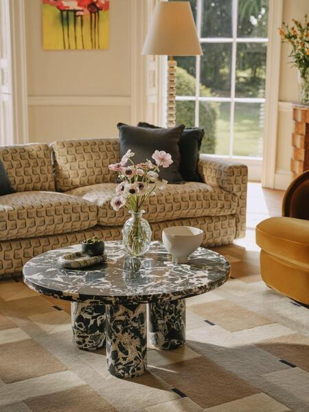  Soho Home Tisbury Coffee Table, Noir Grande Marble 