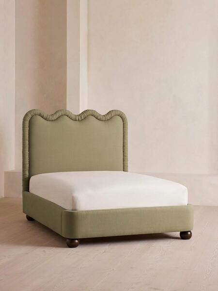  Soho Home Tristan Bed, Emperor, Linen, Sage 