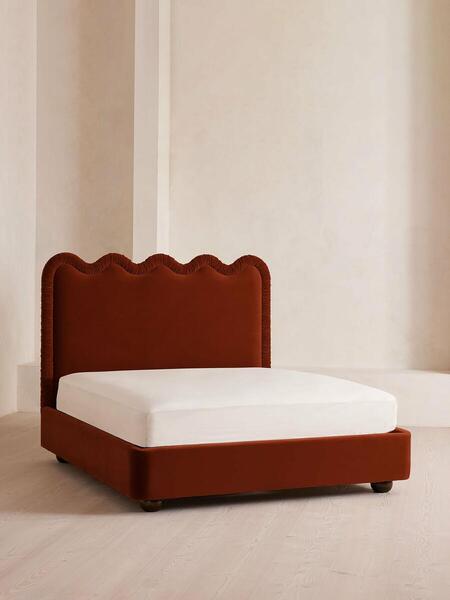  Soho Home Tristan Bed, Emperor, Velvet Rust 