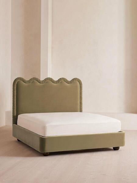  Soho Home Tristan Bed, King, Velvet Lichen 