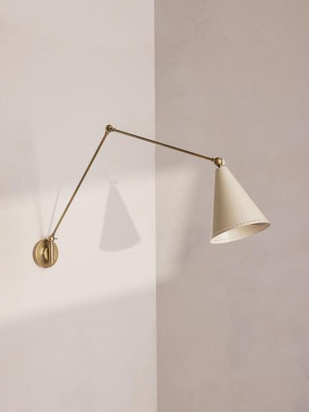  Soho Home Vincent Wall Light, Cream Shade 