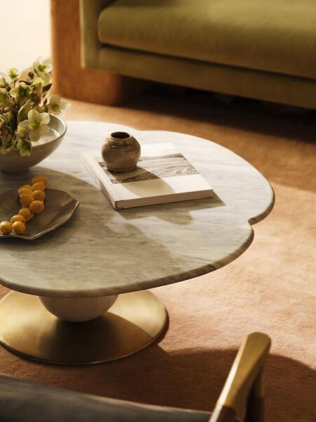  Soho Home Vito Coffee Table, Arabescato Marble 