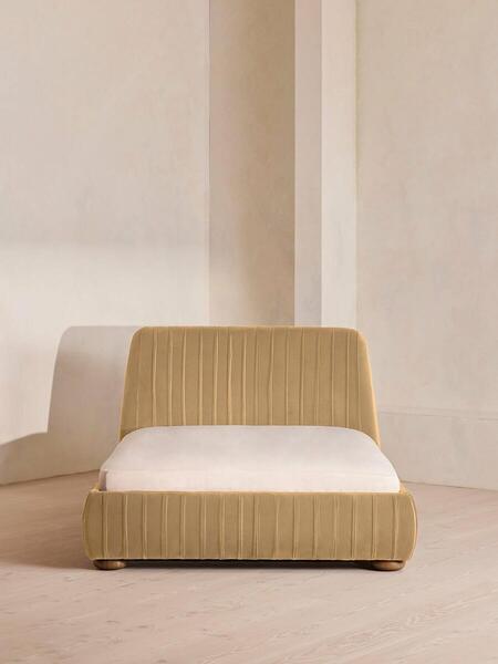  Soho Home Vivienne Bed, Double, Velvet, Camel 