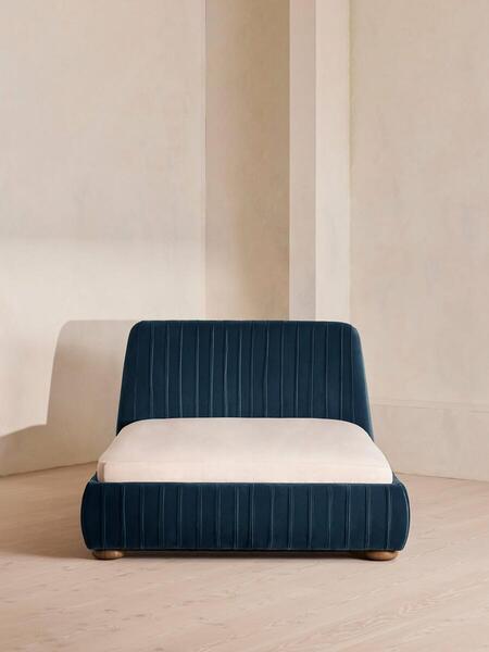  Soho Home Vivienne Bed, Double, Velvet, Royal Blue 
