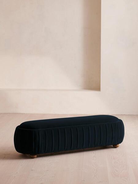  Soho Home Vivienne Bench, Velvet, Royal Blue 