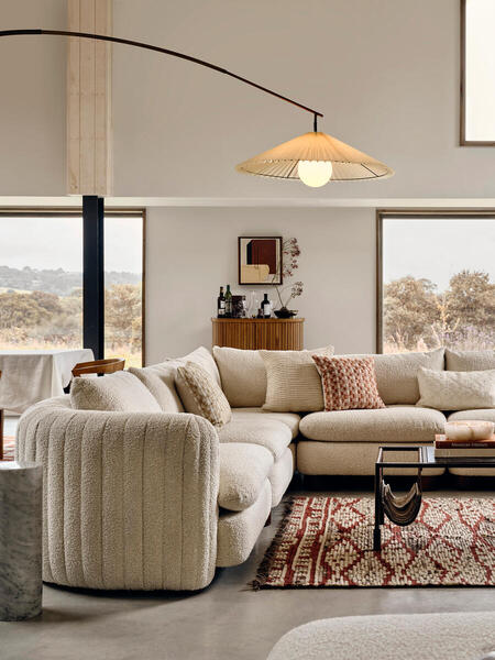  Soho Home Vivienne Modular Corner Sofa, Boucle Natural 
