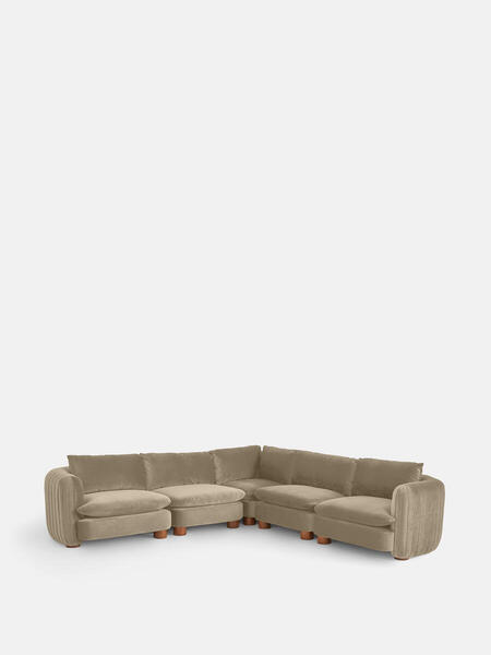  Soho Home Vivienne Modular Corner Sofa, Velvet Camel 
