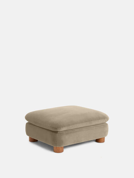  Soho Home Vivienne Ottoman, Velvet Camel 