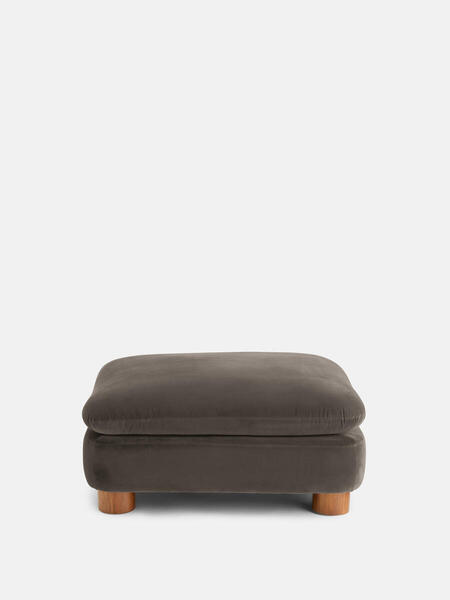  Soho Home Vivienne Ottoman, Velvet Taupe 