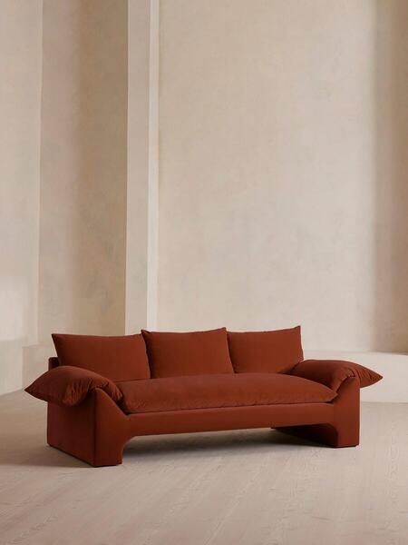  Soho Home Wyatt Three Seater Sofa, Velvet, Royal Blue 