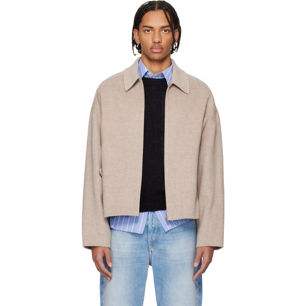  Acne Studios Beige Cashmere Jacket 