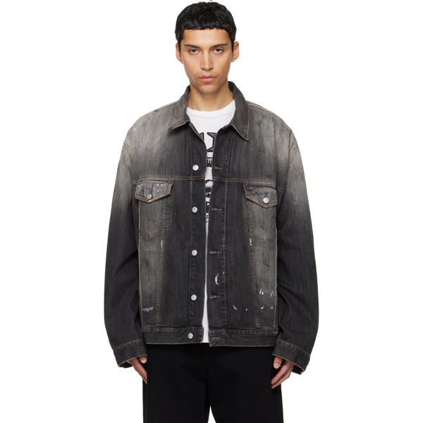  Acne Studios Black Oversized Denim Jacket 