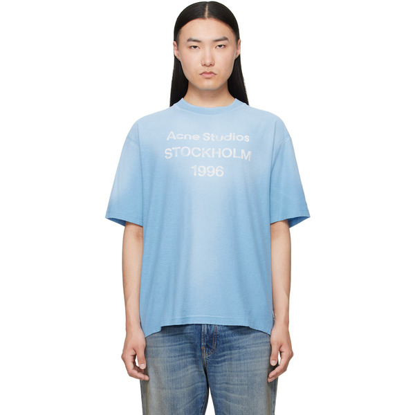  Acne Studios Blue Sprayed Logo T-shirt 