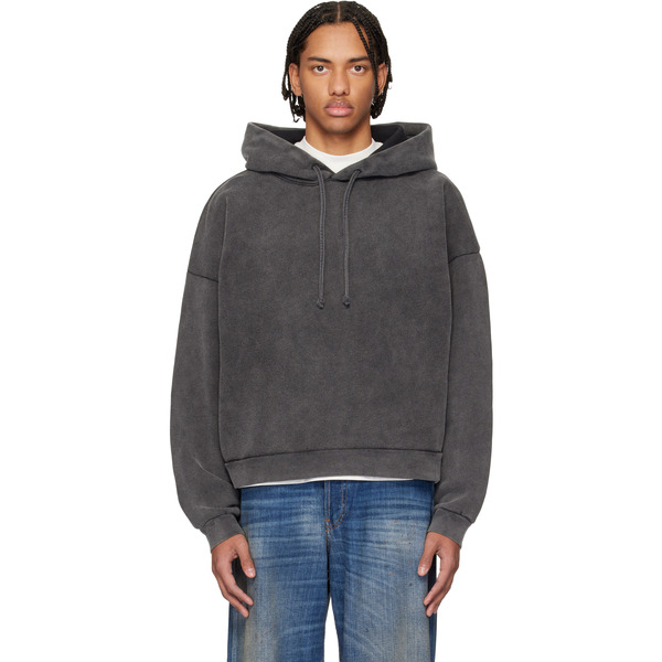  Acne Studios Gray Logo Patch Hoodie 
