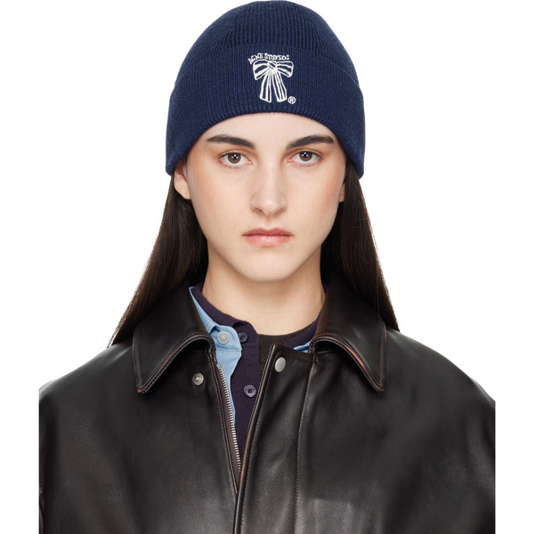  Acne Studios Navy Merino Wool Beanie 