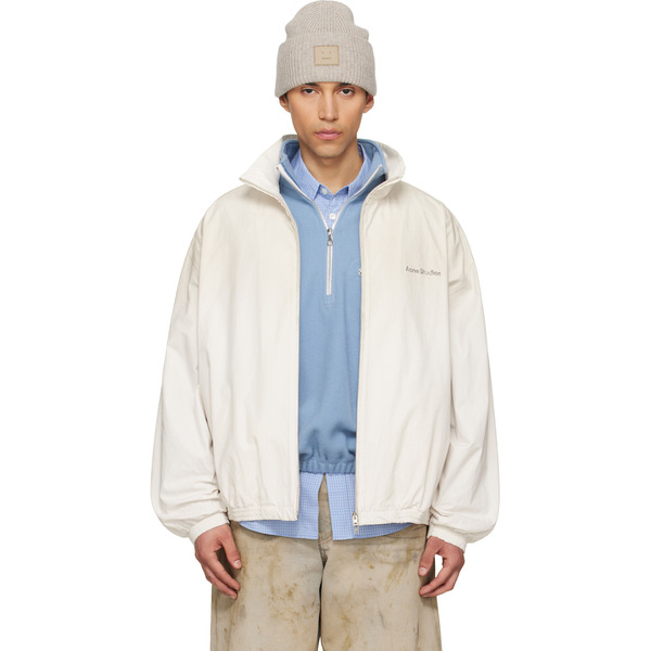  Acne Studios Off-white Logo Zipper Jacket 