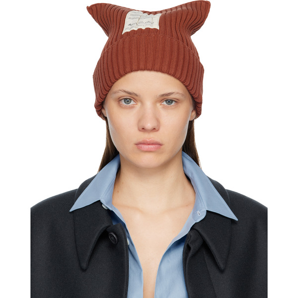  Acne Studios Red Ribbed Beanie 