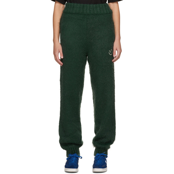  Ader Error Green Embroidered Sweatpants 