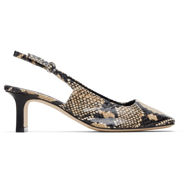  Aeyde Beige & Black Liza Heels 