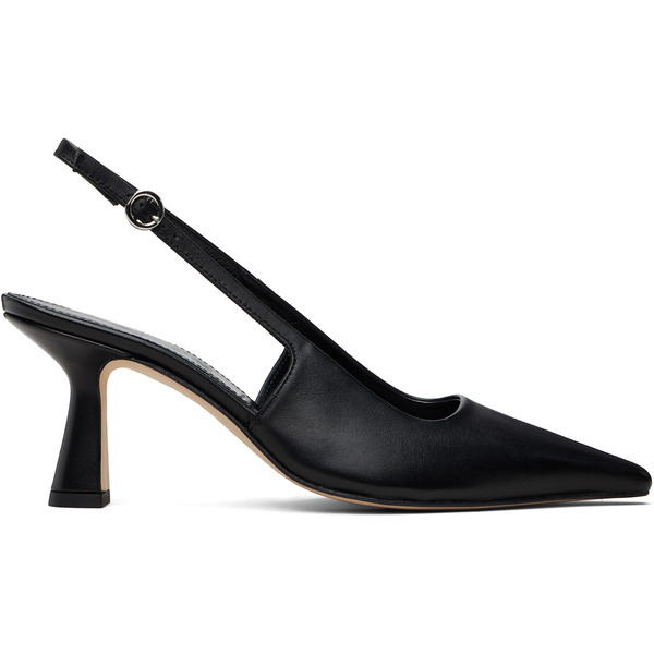  Aeyde Black Fernanda Slingback Heels 