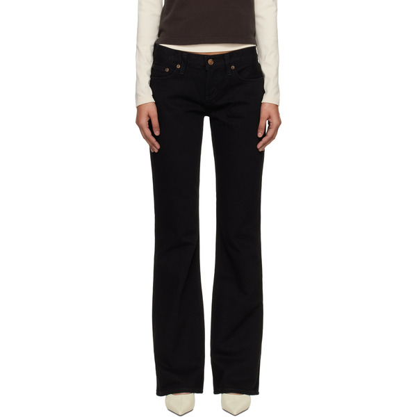  Agolde Black Low Rise Boot Jeans 