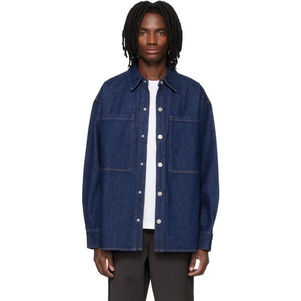  Agolde Navy Atticus Denim Shirt 