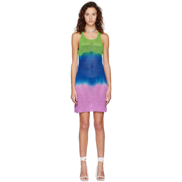  Agr Multicolor Scoop Neck Mini Dress 