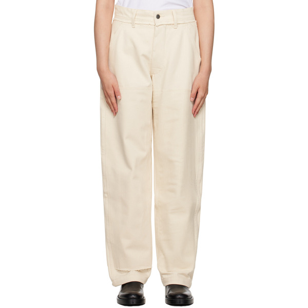  Airei Beige Panel Trousers 