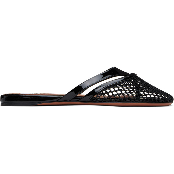  Alaïa Black Net Fi Fishnet Mules 