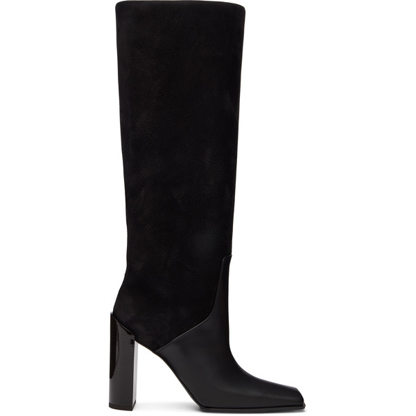 Alaïa Black Square Knee Boots 