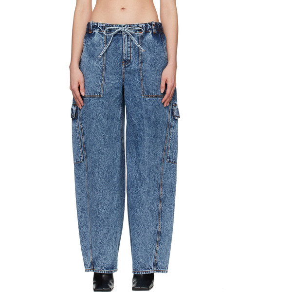  Alaïa Blue Cargo Jeans 
