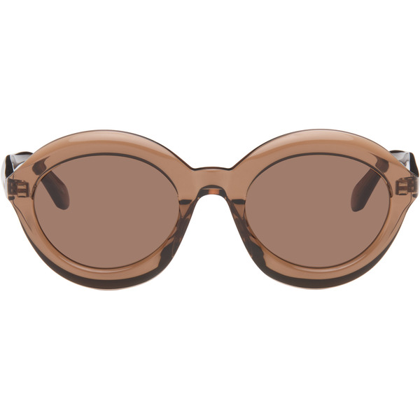  Alaïa Brown Round Sunglasses 