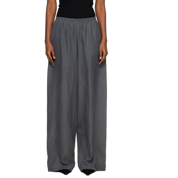  Alexander Wang Gray Mid-rise Silk Track Pants 
