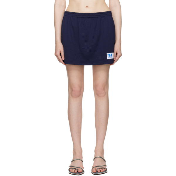  Alexander Wang Navy Deconstructed Athletic Mesh Skort 